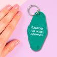 Clear Eyes, Full Hearts, Zero Fucks Motel Style Keychain In Green Online