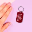 Empowered Women Empower Women And Also Meet in the Dead of Night Feminist Dog Tag Keychain in Red with Silver Lettering Cheap