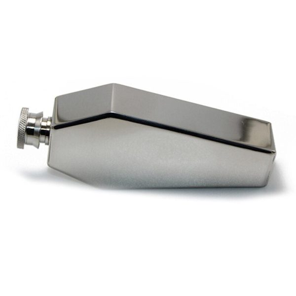 Coffin Flask in Silver or Black | The Apocalypse Drinking Vessel of Choice | Stainless Steel Fashion