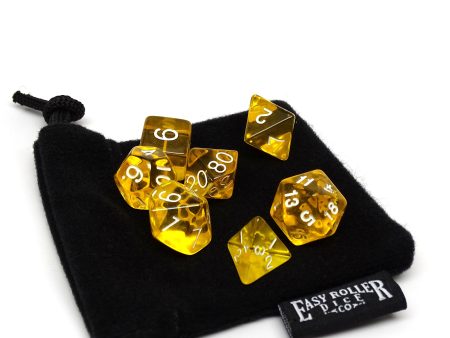 Yellow Translucent Dice - 7 Piece Set Online