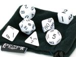 White Opaque Dice - 7 Piece Set Supply