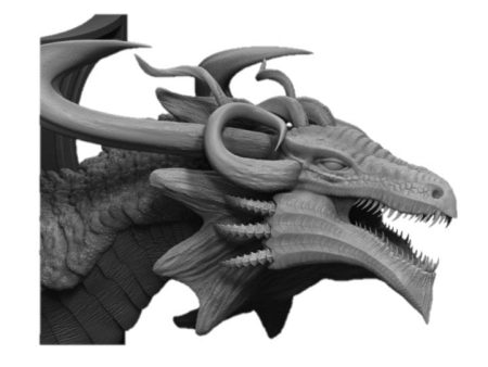 Air Elemental Dragon Wall-Mountable Bust on Sale