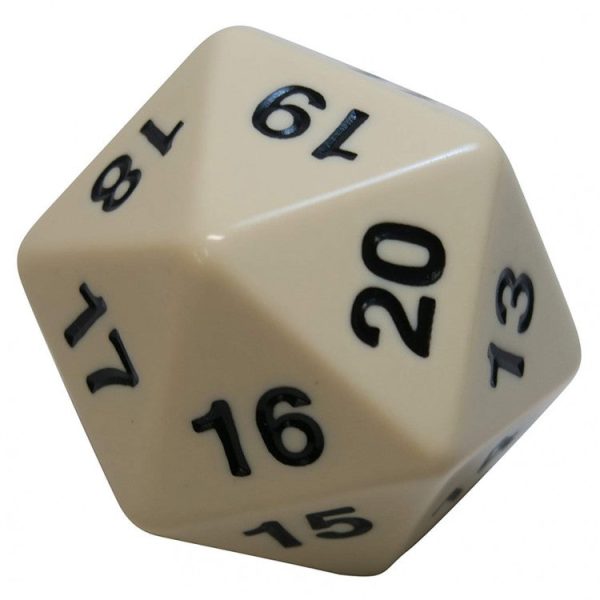 55mm D20 (Ivory w  black) Spin-Down Die Cheap