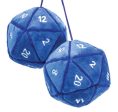 20-Sided Blue Plush Dangler Cheap