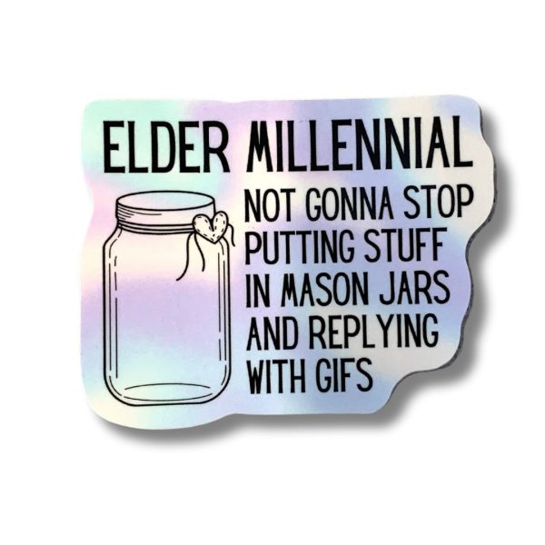 Elder Millennial Bundle Sticker | Laptop Phone Water Bottle Vinyl Decals | 3 Pack Online