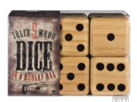 5 Giant Wood Dice Discount