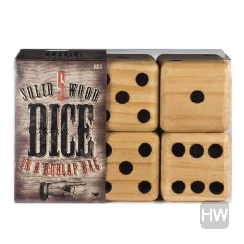 5 Giant Wood Dice Discount