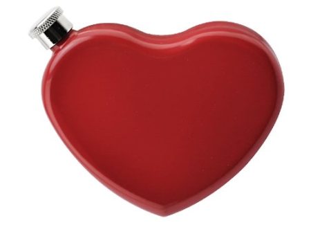 Heart-Shaped Hip Flask in Red Online now