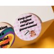 Keep Your Religion Out of Our Government, Asshole 1.25  Kitten Button in Gingham Online Sale