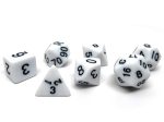 White Opaque Dice - 7 Piece Set Supply