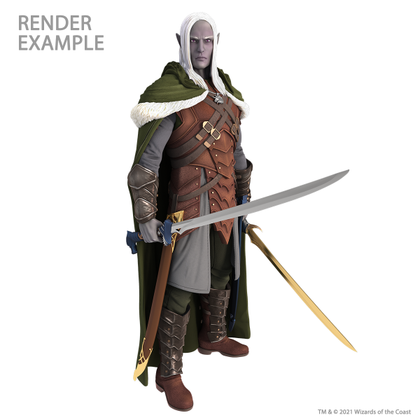 D&D: Full-Sized Drizzt Foam Statue For Discount