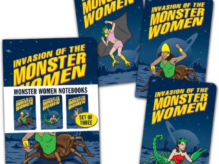 Invasion of the Monster Women Mini Notebooks - Set of 3 Cheap