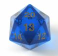 55mm Transparent D20 (Sapphire w  Gold) Spin-Down Die Sale