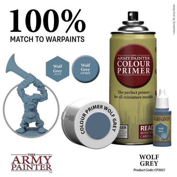 Army Painter Colour Primer: Wolf Grey For Cheap