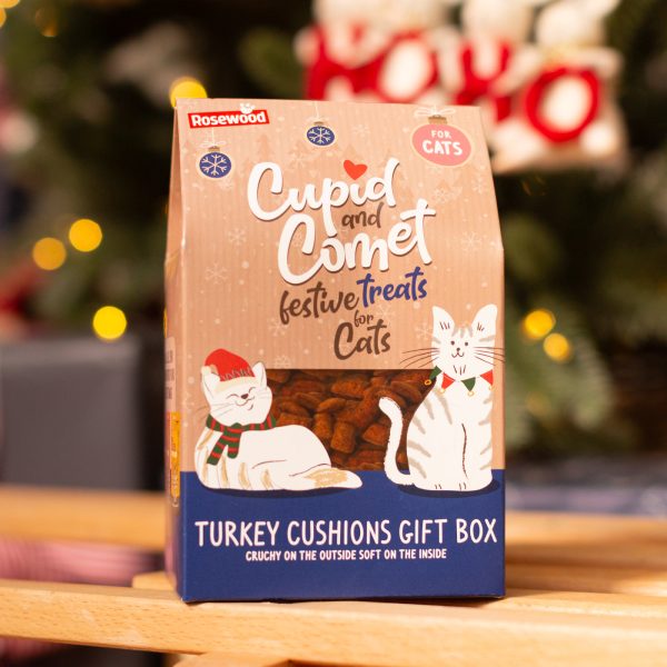 Rosewood Turkey Cat Cushion Christmas Gift Box Sale