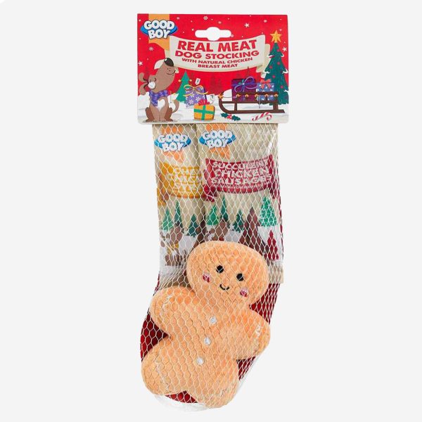 Good Boy Real Meat Christmas Dog Stocking Fashion