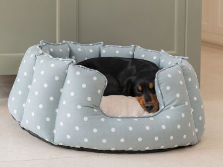 High Wall Bed With Removable Covers in Duck Egg Spot by Lords & Labradors Hot on Sale