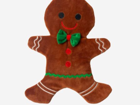 Happy Pet Flat Crinkle Christmas Gingerbread Man Toy Discount