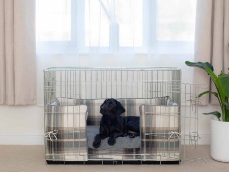 Dog Crate Bumper in Balmoral Charcoal Tweed by Lords & Labradors For Sale