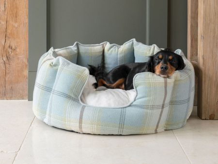 High Wall Bed With Removable Covers in Balmoral Duck Egg Tweed by Lords & Labradors Fashion