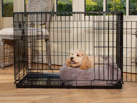 Cosy & Calming Puppy Crate Bed With Removable Covers in Calming Anti-Anxiety Fawn Faux Fur by Lords & Labradors Cheap