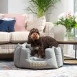 High Wall Bed With Removable Covers in Pewter Herringbone Tweed by Lords & Labradors Supply