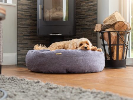 Donut Bed With Removable Covers in Oxford Herringbone Tweed by Lords & Labradors Discount