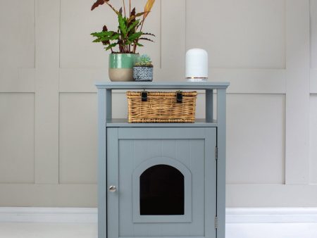 Grey Cat Washroom & Litter Tray by Lords & Labradors Online now