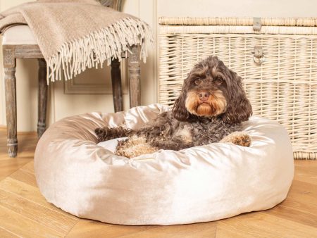 Donut Bed in Mushroom Velvet by Lords & Labradors Online Hot Sale